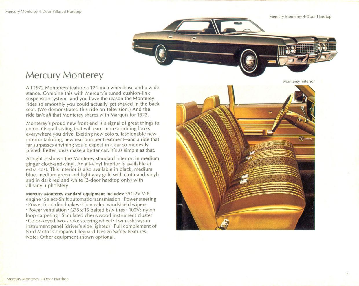1972 Mercury Brochure Page 20